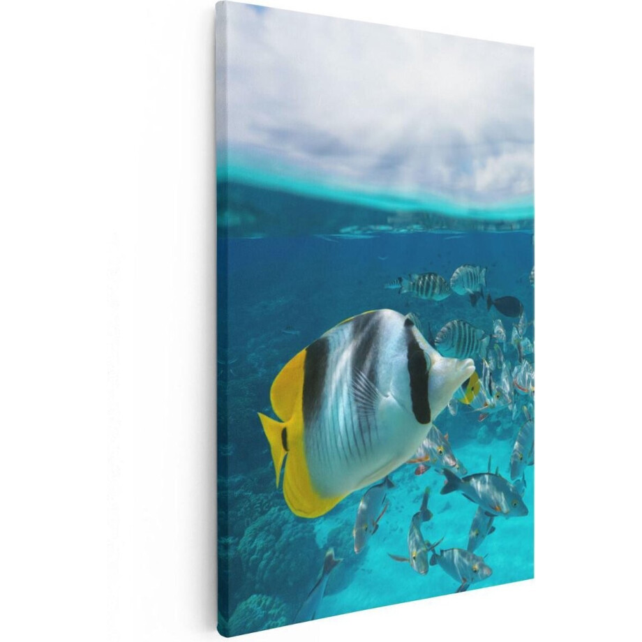 Artaza Canvas Schilderij Zwerm Gele Vissen in het Water - 20x30 - Klein - Foto Op Canvas - Canvas Print Artaza Canvas Schilderij Zwerm Gele Vissen in het Water - 20x30 - Klein - Foto Op Canvas - Canvas Print afbeelding 1