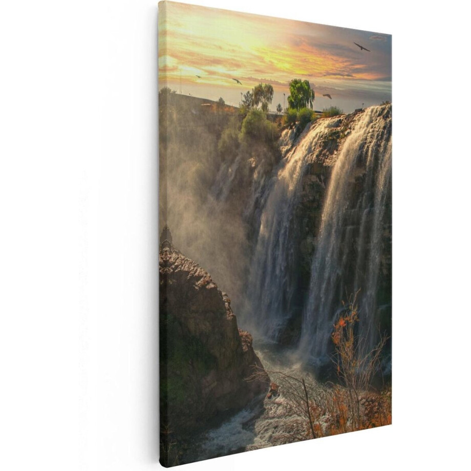 Artaza Canvas Schilderij Watervallen Vanaf De Kliffen - 20x30 - Klein - Foto Op Canvas - Canvas Print afbeelding 1