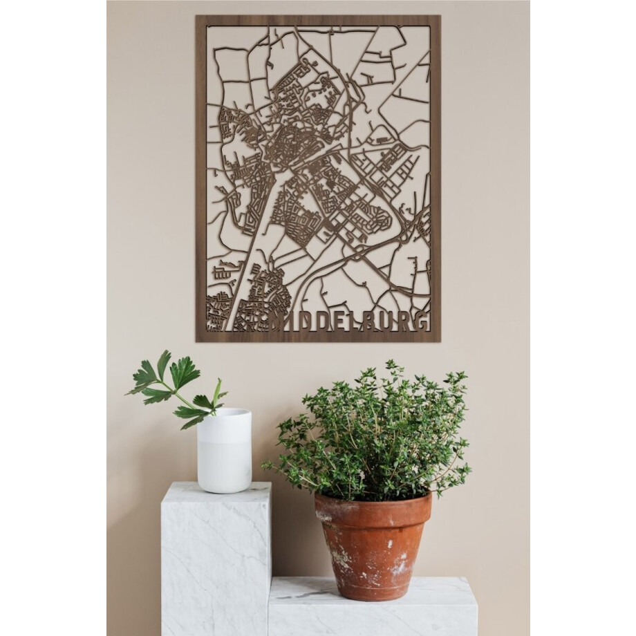 Houten Stadskaart Middelburg Notenhout 100x75cm Wanddecoratie Voor Aan De Muur City Shapes Houten Stadskaart Middelburg Notenhout 100x75cm Wanddecoratie Voor Aan De Muur City Shapes afbeelding 1