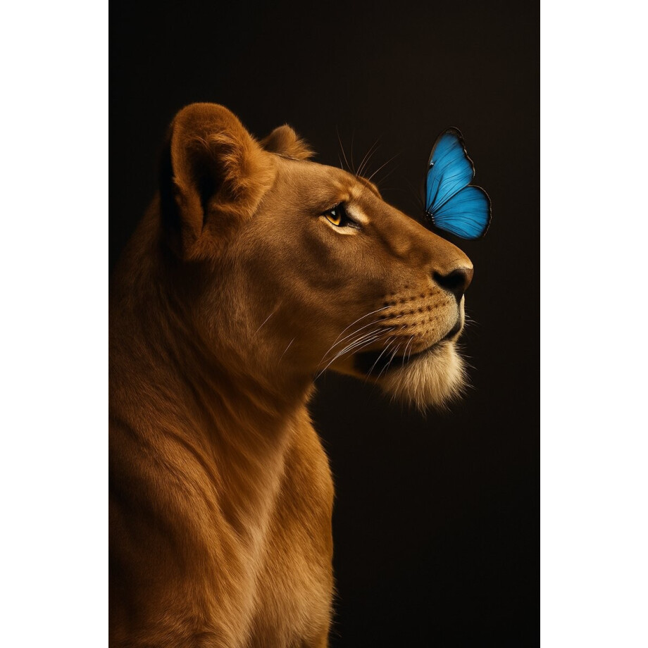 Royal Queen – The Graceful Encounter- Wandkunst op Maat – Art-Empire Plexiglas 5mm – Aluminium Ophangsysteem voor Zwevend Effect – Galerie-kwaliteit afbeelding 1