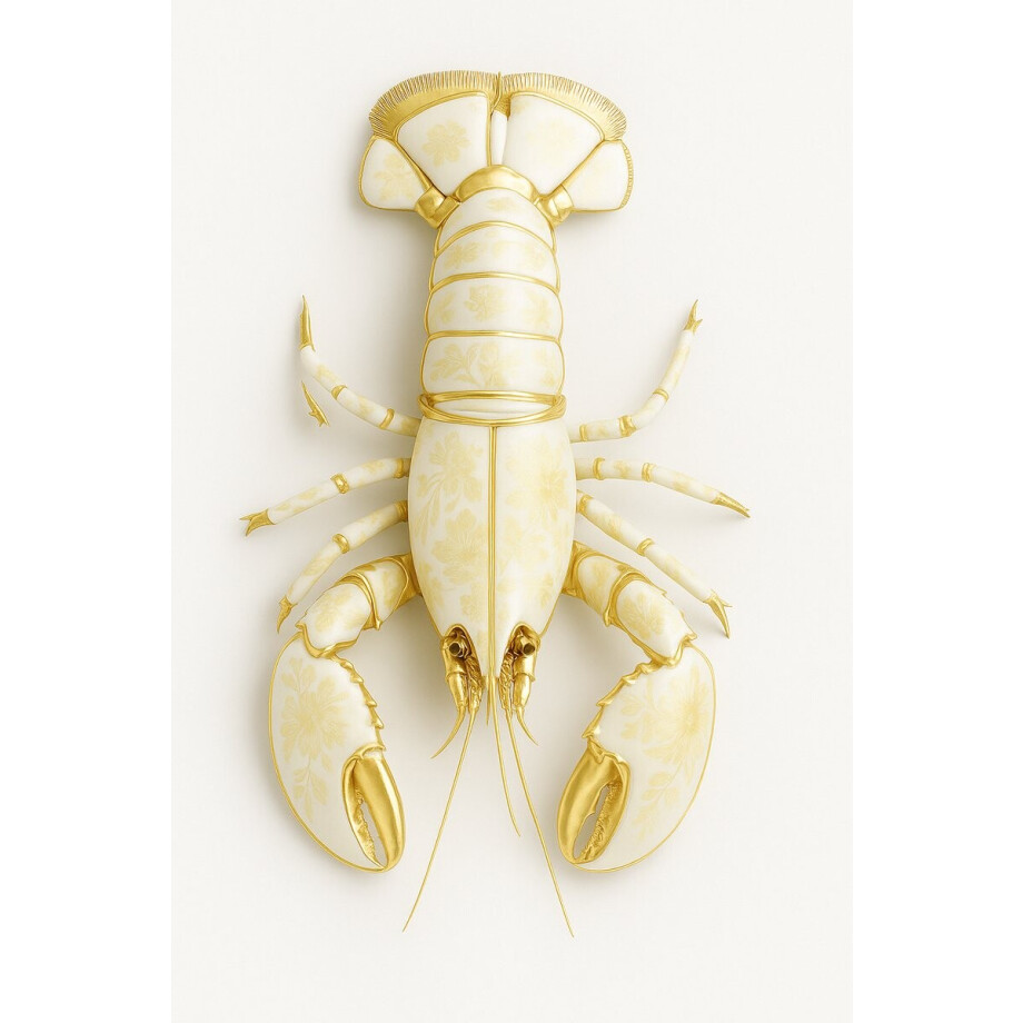 The Imperial Lobster – Pure Edition – Luxe Wandkunst op Maat – Art-Empire Plexiglas 5mm – Aluminium Ophangsysteem voor Zwevend Effect – Galerie-kwaliteit afbeelding 1