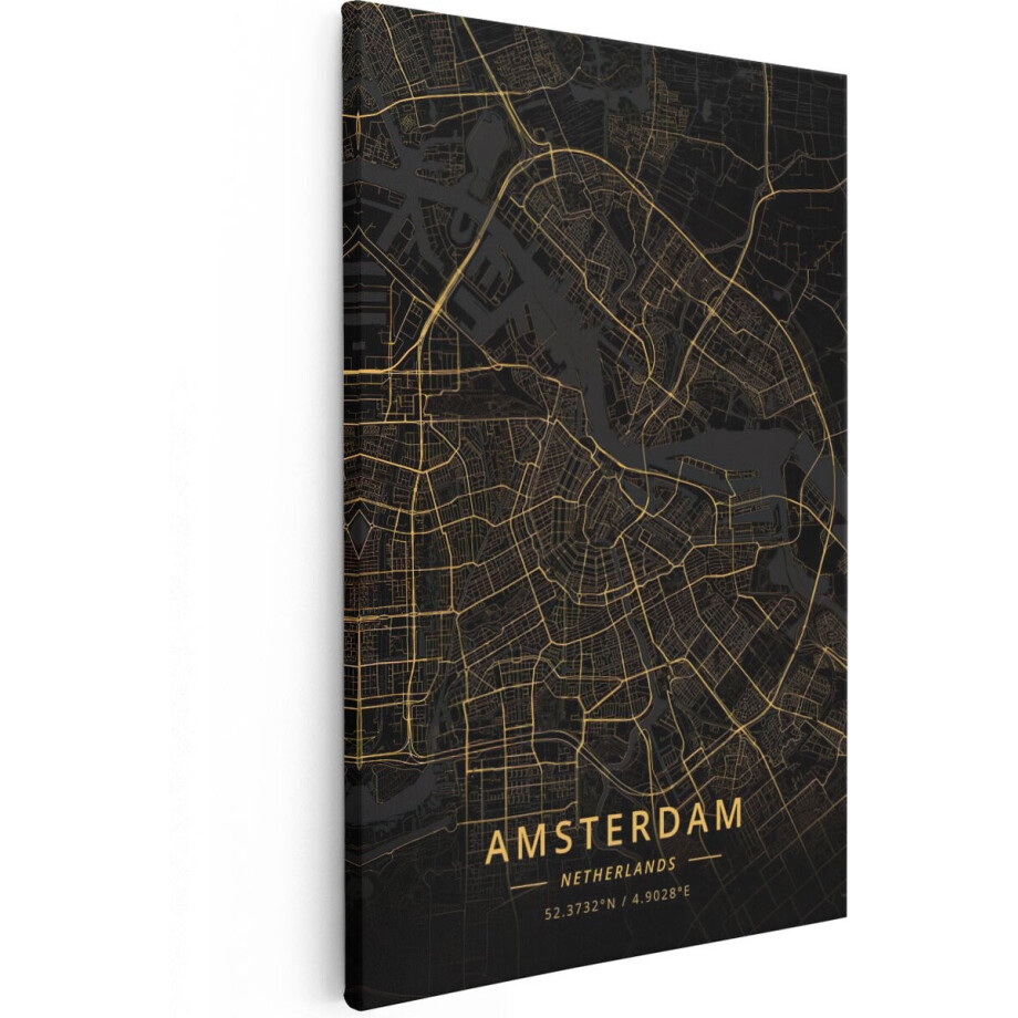 Artaza Canvas Schilderij Amsterdam - 40x60 cm - Wanddecoratie Stadskaart - Muurdecoratie Woonkamer - Schilderijen Op Canvas Artaza Canvas Schilderij Amsterdam - 40x60 cm - Wanddecoratie Stadskaart - Muurdecoratie Woonkamer - Schilderijen Op Canvas afbeelding 1