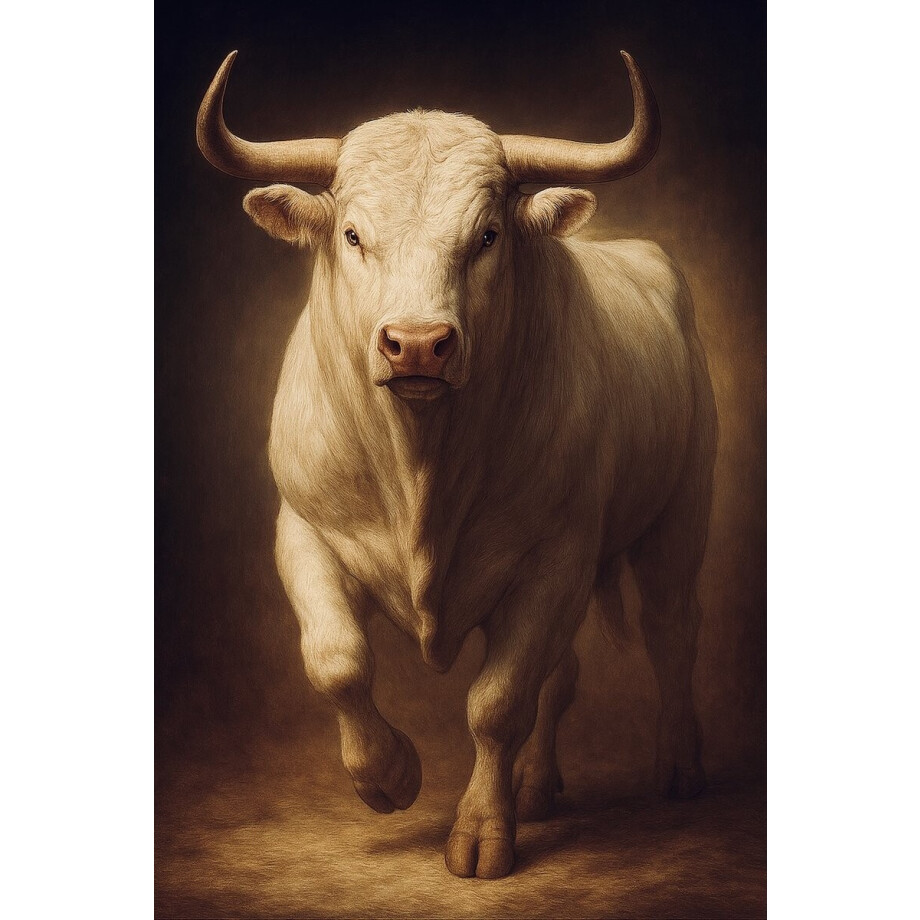 Royal Taurus – Luxe Wanddecoratie van Art-Empire | Kristalhelder Plexiglas 5 mm – Galeriekwaliteit – Zwevend Ophangsysteem – Exclusief Maatwerk afbeelding 1