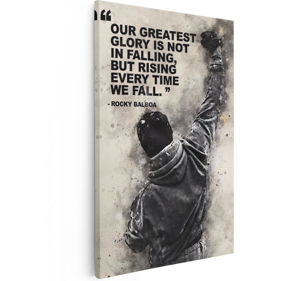 Artaza Canvas Schilderij Rocky Balboa Quote - 80x120 - Groot - Muurdecoratie - Canvas Print Artaza Canvas Schilderij Rocky Balboa Quote - 80x120 - Groot - Muurdecoratie - Canvas Print afbeelding 1