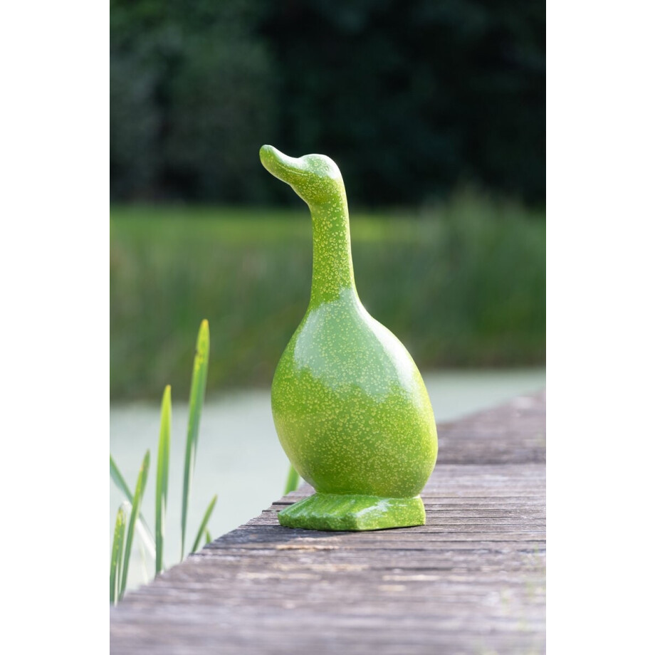 J-Line decoratie Gans Buiten - kunststof - groen afbeelding 1