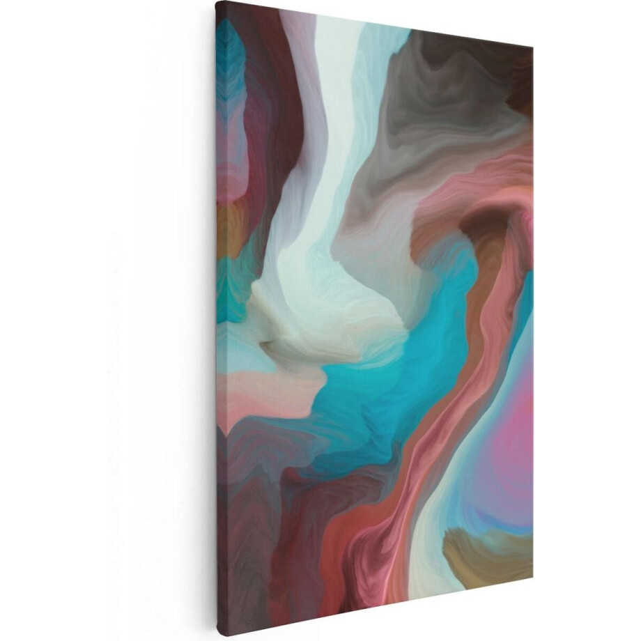 Artaza Canvas Schilderij Abstracte Kunst - Kleurrijke Golven - 20x30 - Klein - Foto Op Canvas - Canvas Print Artaza Canvas Schilderij Abstracte Kunst - Kleurrijke Golven - 20x30 - Klein - Foto Op Canvas - Canvas Print afbeelding 1