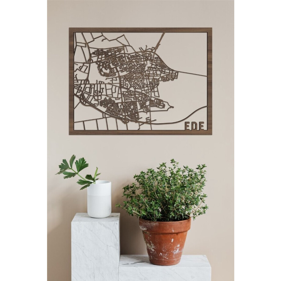 Houten Stadskaart Ede Notenhout 100x75cm Wanddecoratie Voor Aan De Muur City Shapes Houten Stadskaart Ede Notenhout 100x75cm Wanddecoratie Voor Aan De Muur City Shapes afbeelding 1