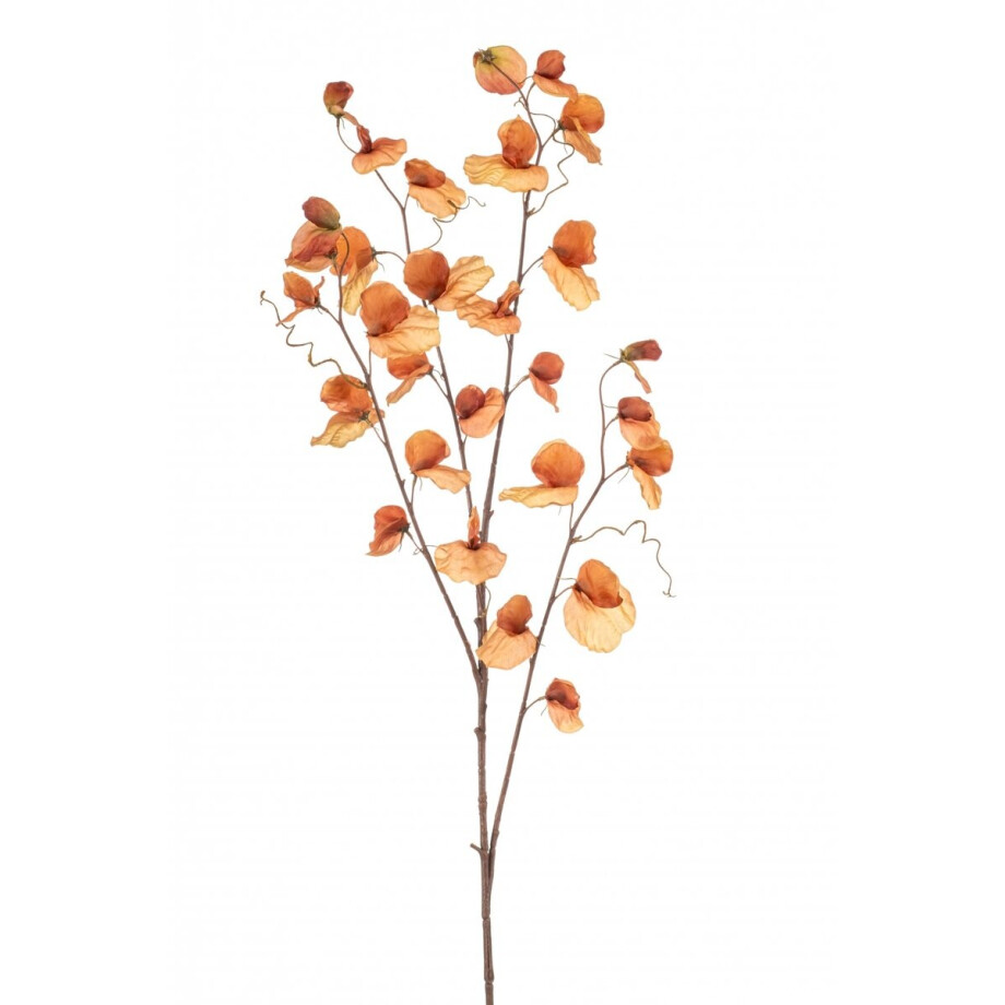 Emerald - Kunstbloem Pronkerwt 110cm donkeroranje - Kunstplant voor binnen afbeelding 1