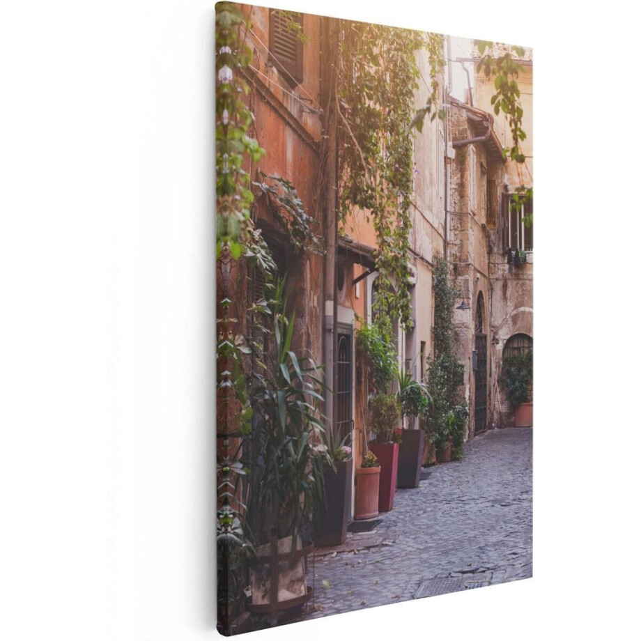 Artaza Canvas Schilderij Italiaans Straatje - 40x60 cm - Wanddecoratie Toscane - Muurdecoratie Italië - Schilderijen Op Canvas Artaza Canvas Schilderij Italiaans Straatje - 40x60 cm - Wanddecoratie Toscane - Muurdecoratie Italië - Schilderijen Op Canvas afbeelding 1