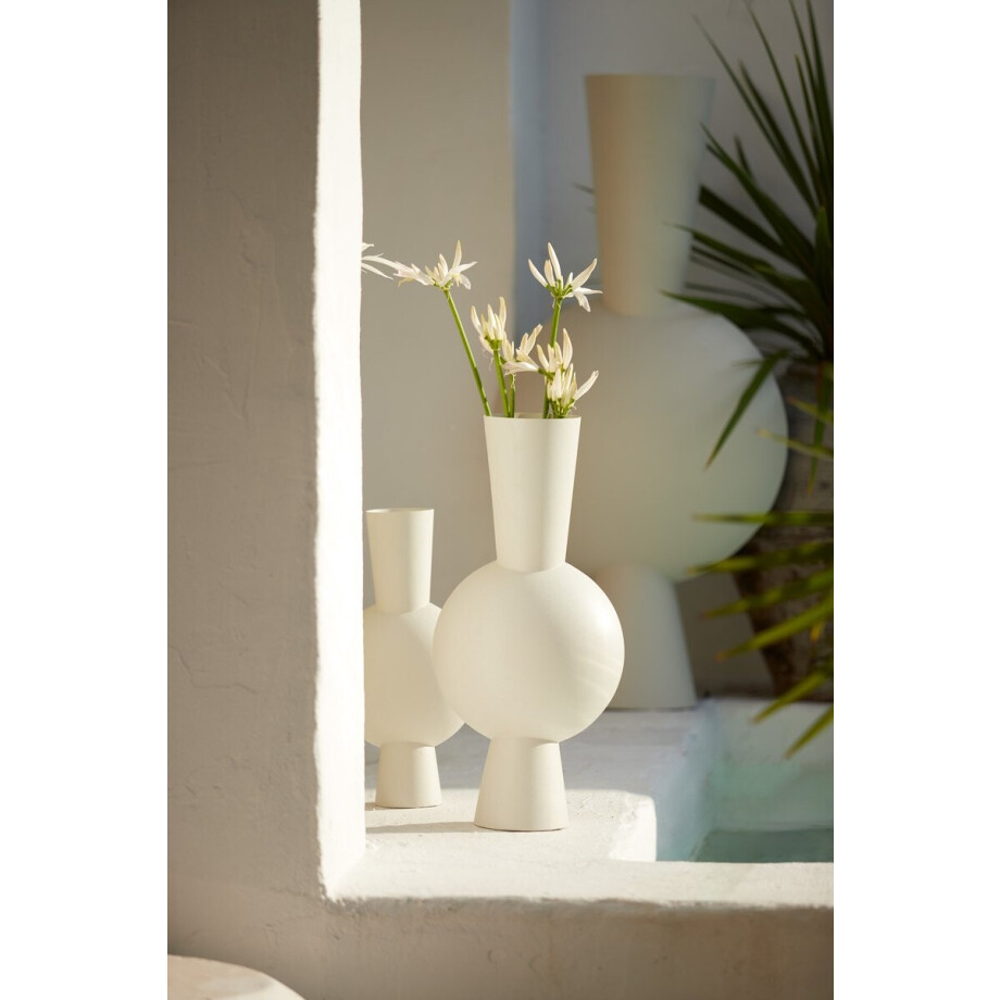 Light & Living - Vaas KAVANDU - 22x14x40cm - Wit Light & Living - Vaas KAVANDU - 22x14x40cm - Wit afbeelding 1