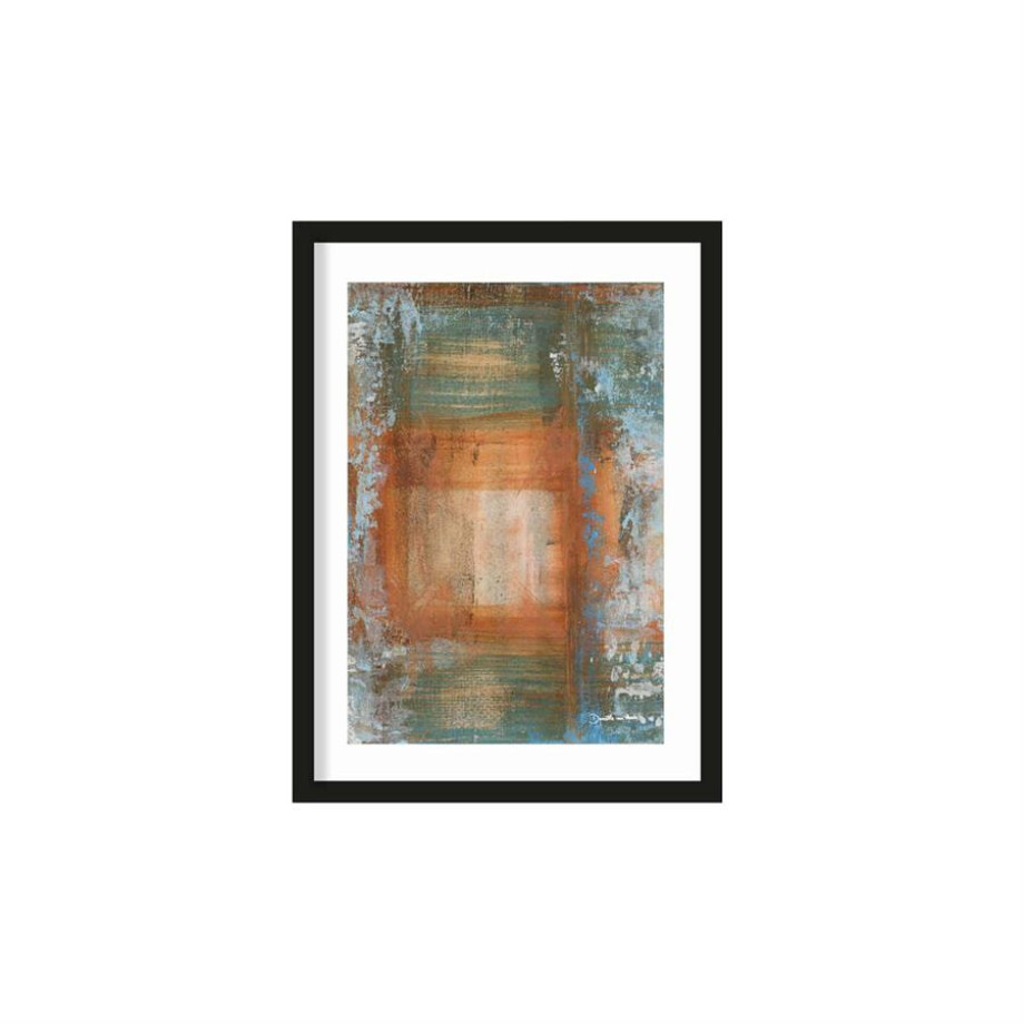 Urban Cotton Artprint 'Blue Ocker Abstract 1' 30 x 40cm afbeelding 