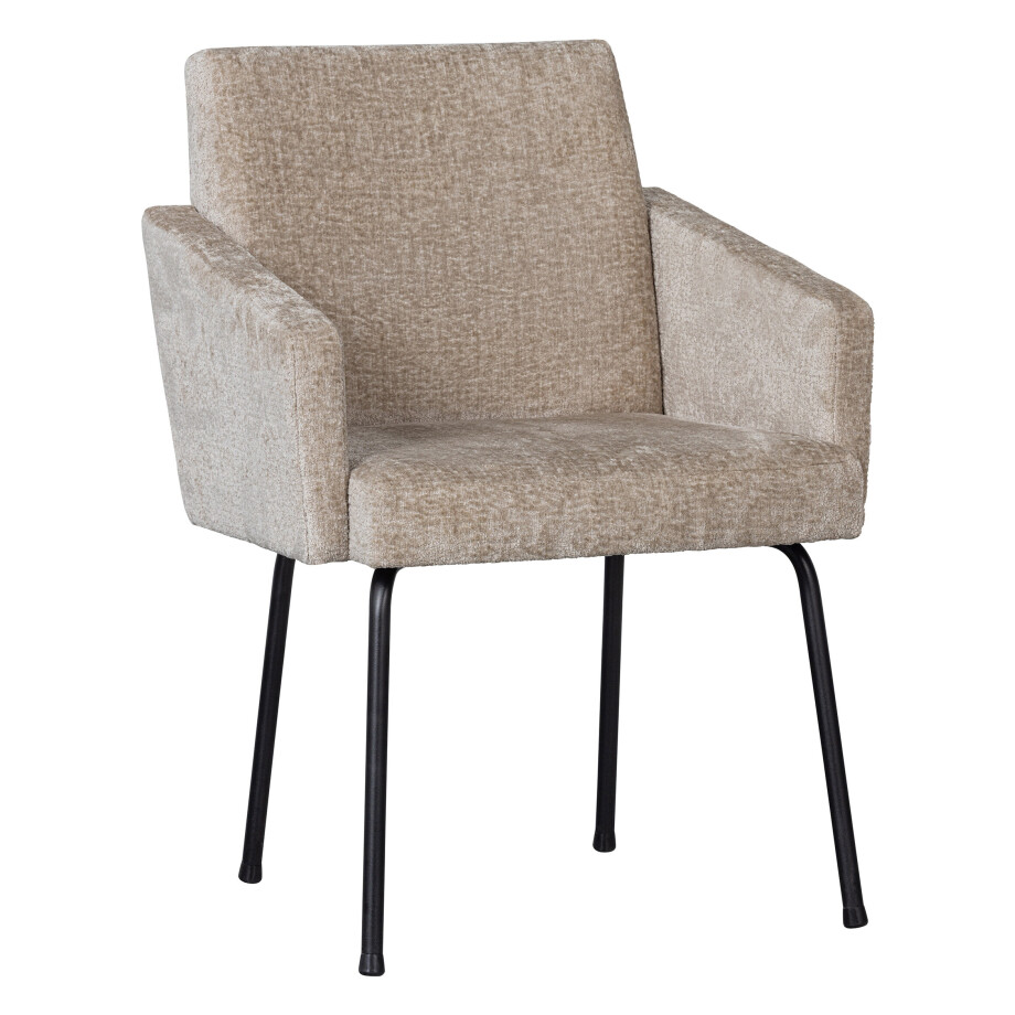 WOOOD Eetkamerstoel 'Mount' Chenille, kleur Naturel afbeelding 1
