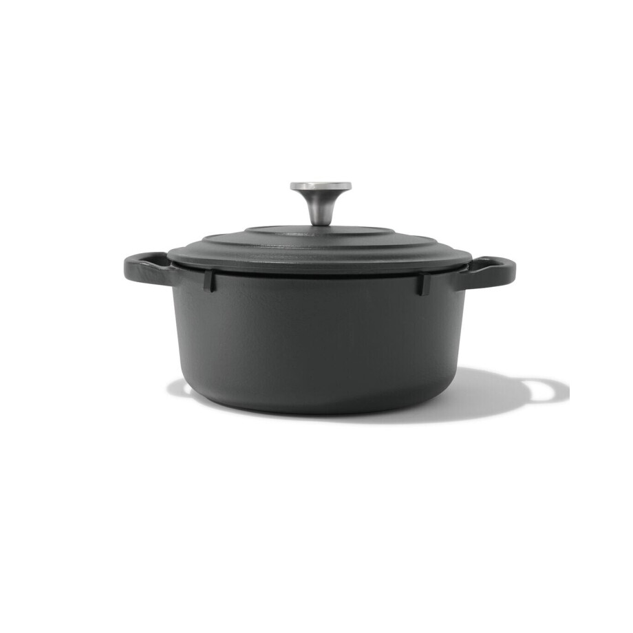 HEMA HEMA Braadpan Ø24cm Lyon Gietijzer PFAS-vrij (zwart) afbeelding 1