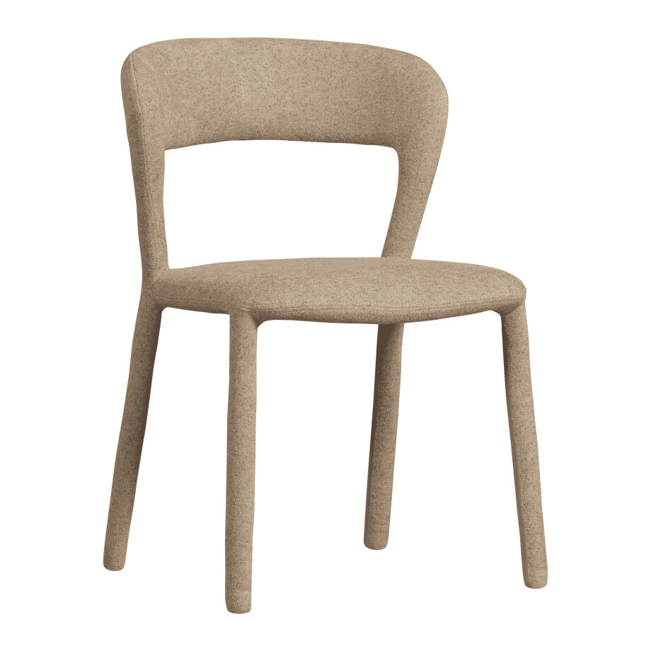 WOOOD Eetkamerstoel 'Noble' Geweven, kleur Zand afbeelding 1