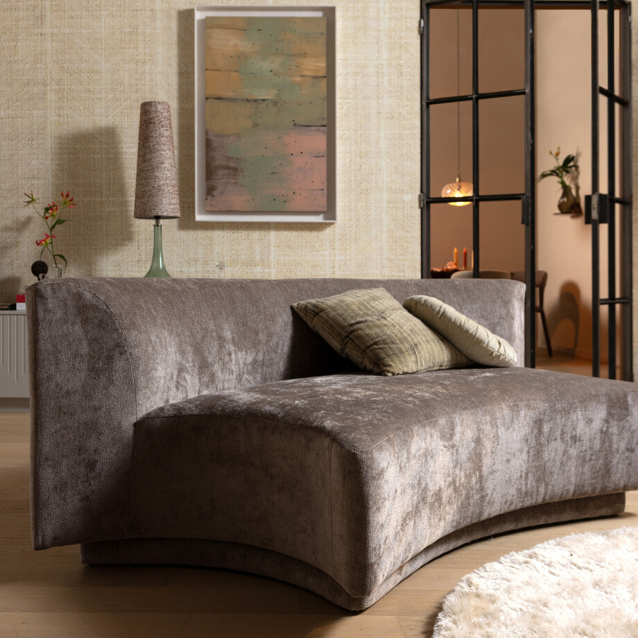 WOOOD 2-zits Bank 'Popular' Modulair, Chenille, kleur Taupe afbeelding 1