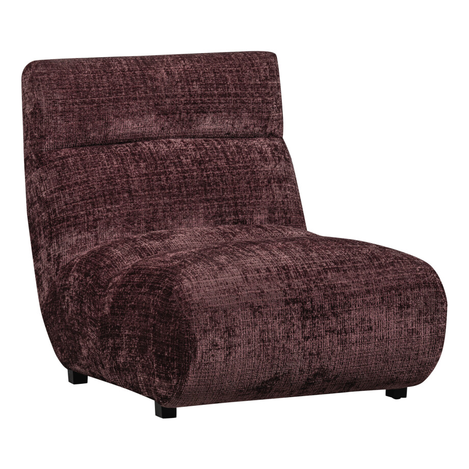 WOOOD Fauteuil 'Observe' Chenille, kleur Aubergine afbeelding 1