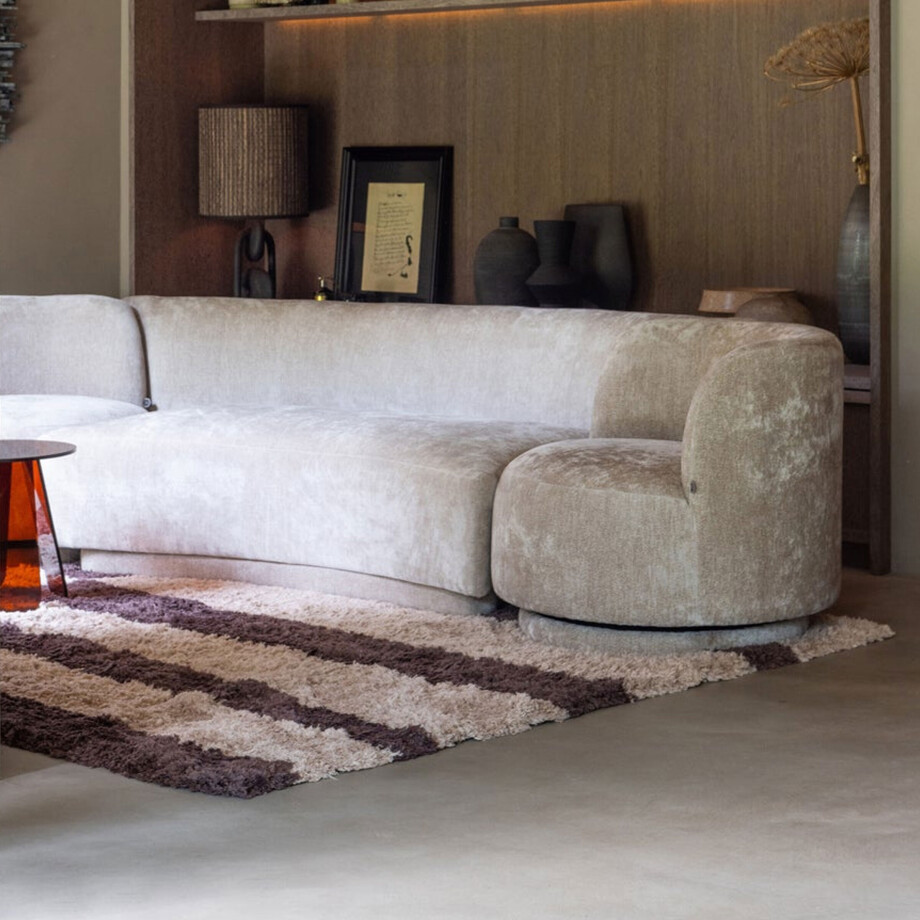 WOOOD Bank 'Combi-Popular' Bank+2 fauteuils, Chenille, kleur Naturel afbeelding 1