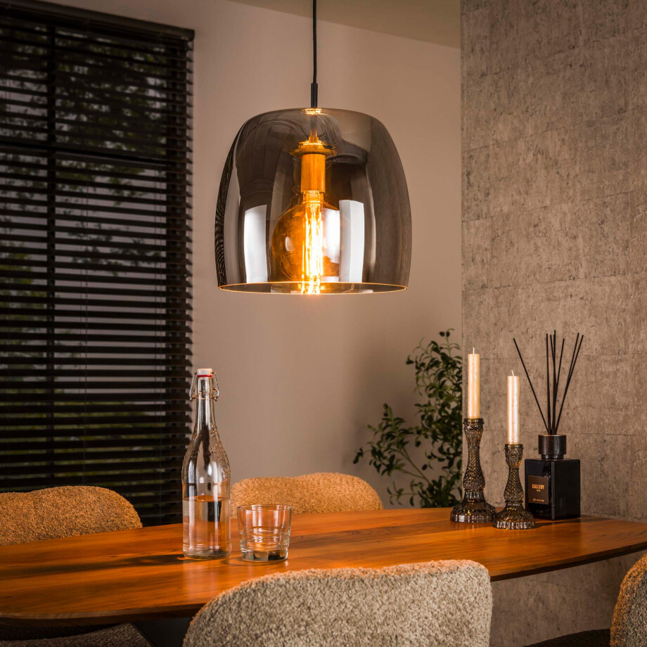 Hanglamp Drift Glass 1-lichts Smoke grey glas Hanglamp Drift Glass 1-lichts Smoke grey glas afbeelding