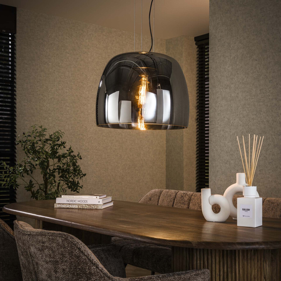 LifestyleFurn Hanglamp 'Rift' Smoke glas, 48cm afbeelding 1