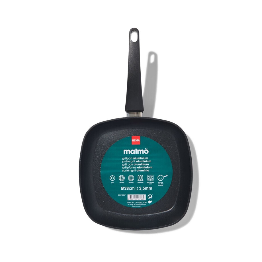 HEMA HEMA Grillpan Ø28cm Malmö (antraciet) HEMA HEMA Grillpan Ø28cm Malmö (antraciet) afbeelding 1