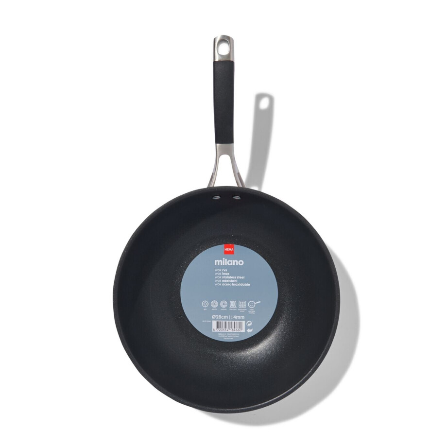 HEMA HEMA Wokpan Ø28cm Milano (metaal) HEMA HEMA Wokpan Ø28cm Milano (metaal) afbeelding 1