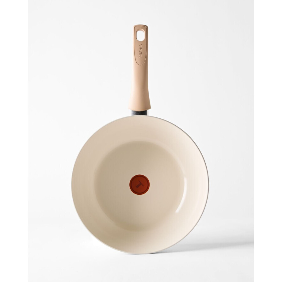 HEMA HEMA Tefal Wokpan ⌀28cm Keramisch PFAS-vrij (beige) afbeelding 1