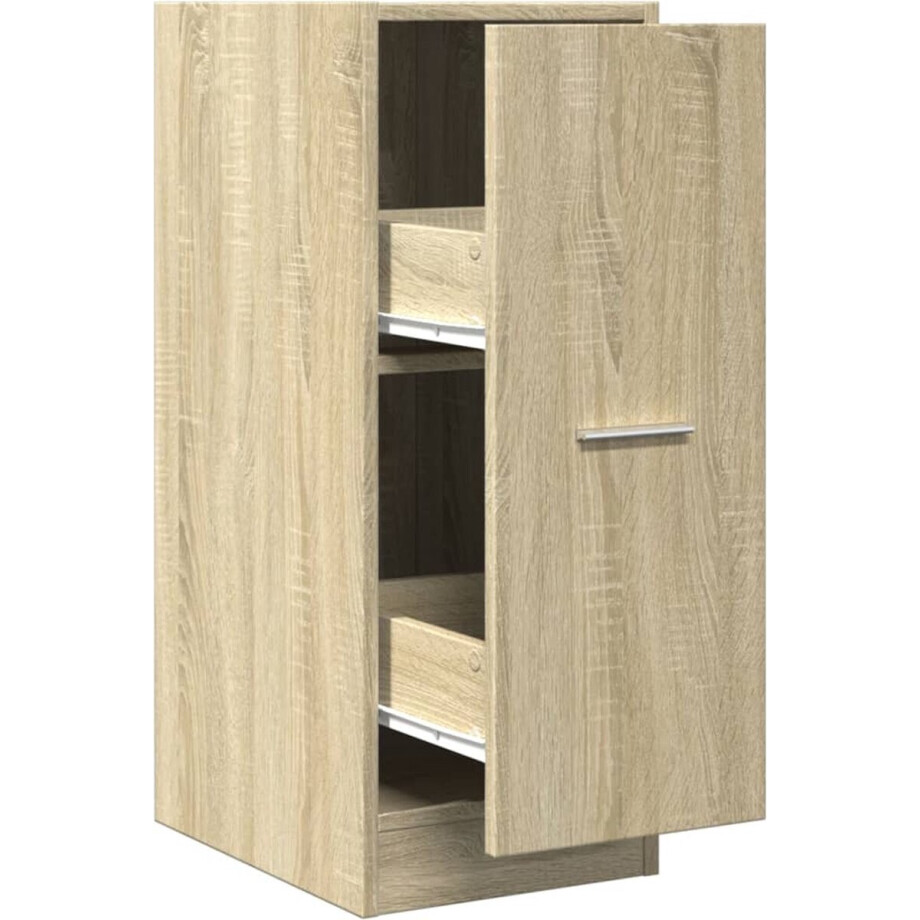 vidaXL - Apothekerskast - 30x41x77,5 - cm - bewerkt - hout - sonoma - eikenkleurig afbeelding 1