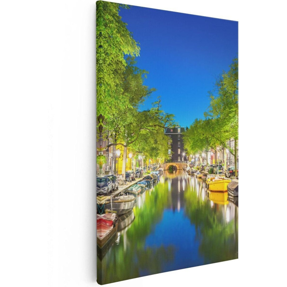 Artaza Canvas Schilderij Amsterdamse Grachten - 40x60 cm - Wanddecoratie Amsterdam - Muurdecoratie Boten - Schilderijen Op Canvas Artaza Canvas Schilderij Amsterdamse Grachten - 40x60 cm - Wanddecoratie Amsterdam - Muurdecoratie Boten - Schilderijen Op Canvas afbeelding 1