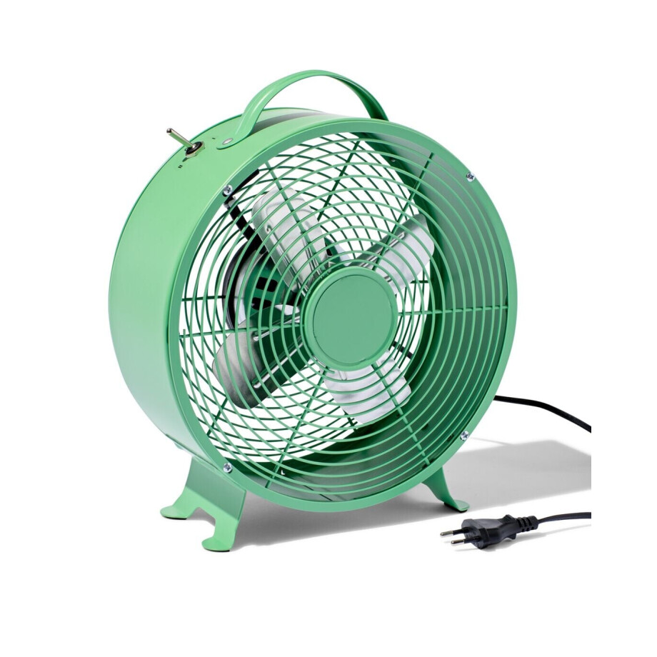 HEMA HEMA Tafelventilator Retro Ø25.8cm Groen HEMA HEMA Tafelventilator Retro Ø25.8cm Groen afbeelding