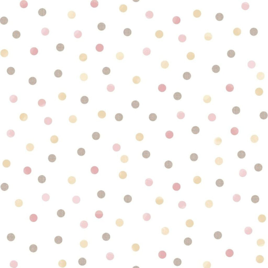 Noordwand Behang Mondo baby Confetti Dots roze/wit/bruin Noordwand Behang Mondo baby Confetti Dots roze/wit/bruin afbeelding 1
