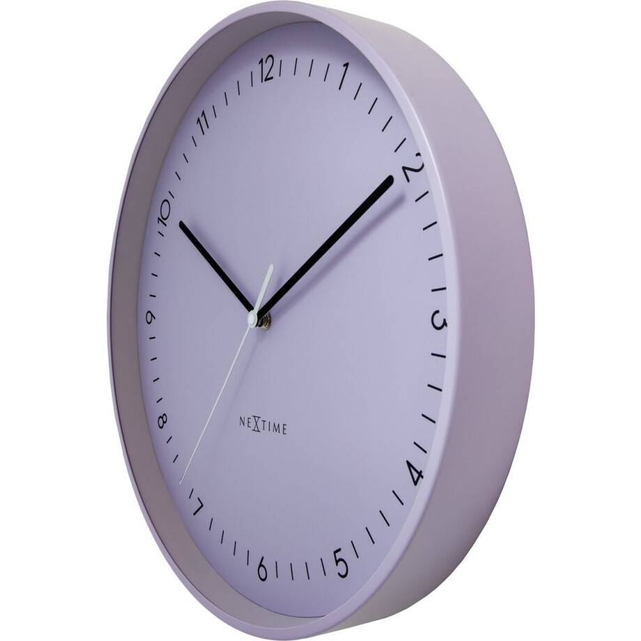 NeXtime Berlin L – Wandklok – 40 cm – Metaal – Lavendel – Stil afbeelding 1