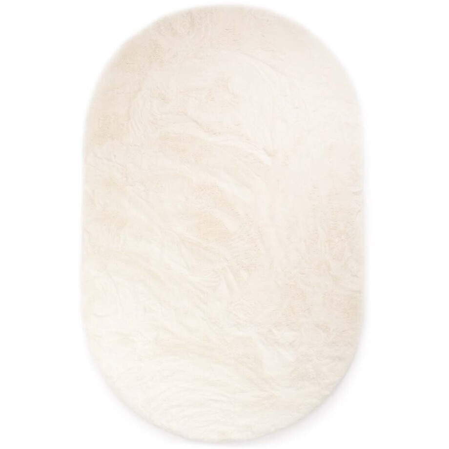 Vloerkleed ovaal hoogpolig - Comfy plus wit 100x150 Vloerkleed ovaal hoogpolig - Comfy plus wit 100x150 afbeelding 1