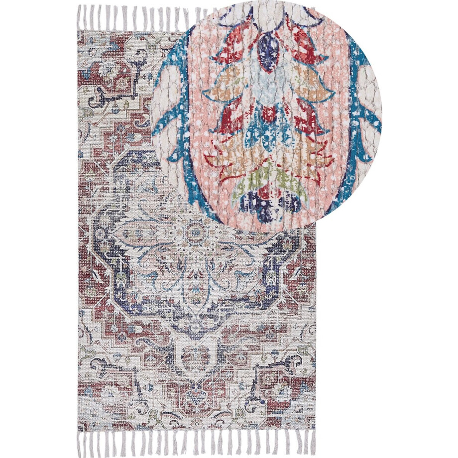 BELIANI KELKIT - Laagpolig vloerkleed - Multicolor - 80 x 150 cm - Polyester BELIANI KELKIT - Laagpolig vloerkleed - Multicolor - 80 x 150 cm - Polyester afbeelding 1