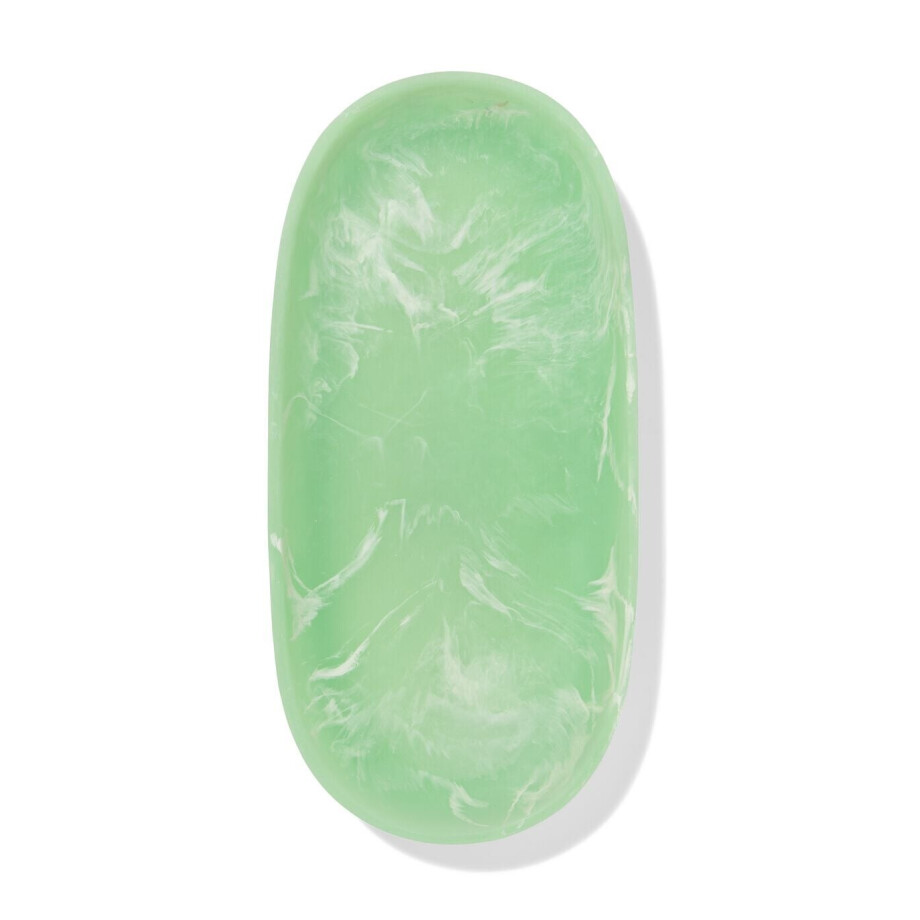 HEMA HEMA Badkamer Schaaltje 25x12cm Epoxy Marmerlook Groen (groen) afbeelding 1