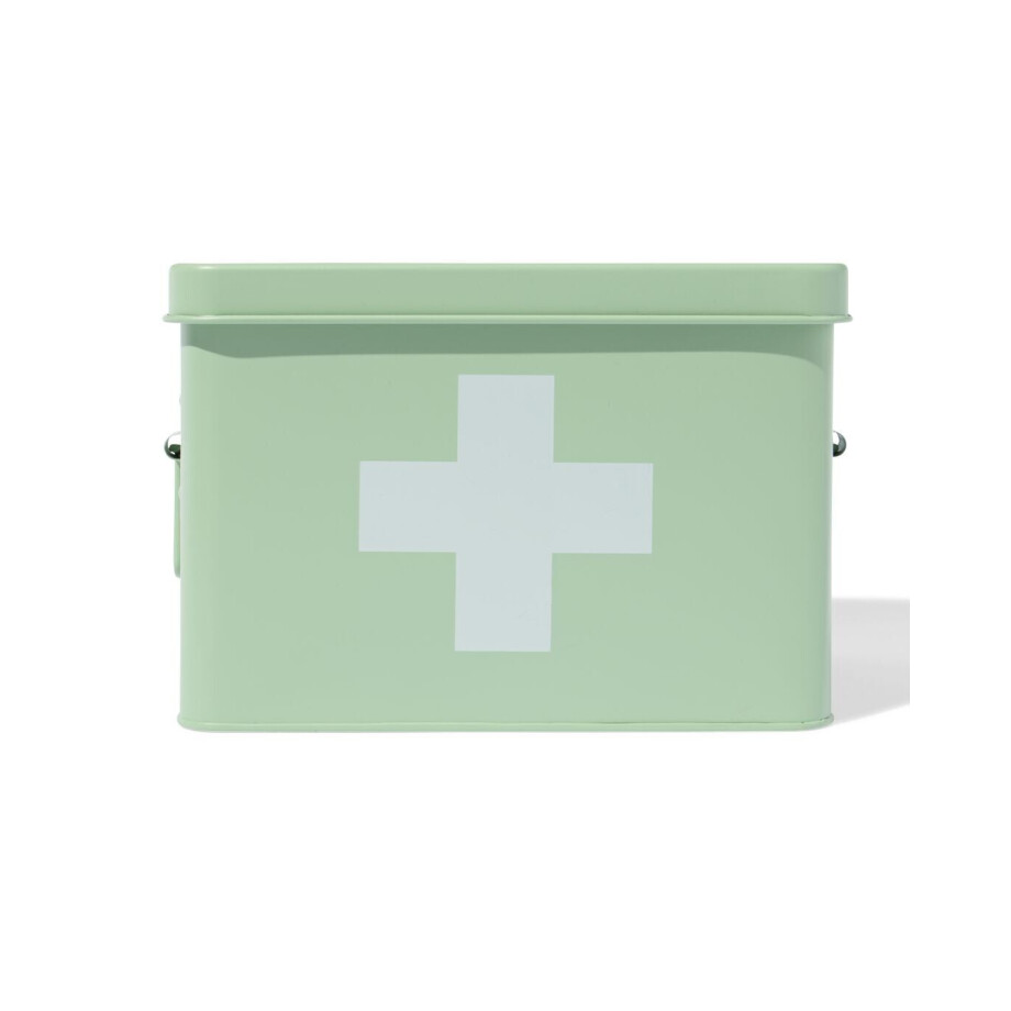 HEMA HEMA Medicijnbox 23x14.5x16cm Metaal Lichtgroen (lichtgroen) afbeelding 1