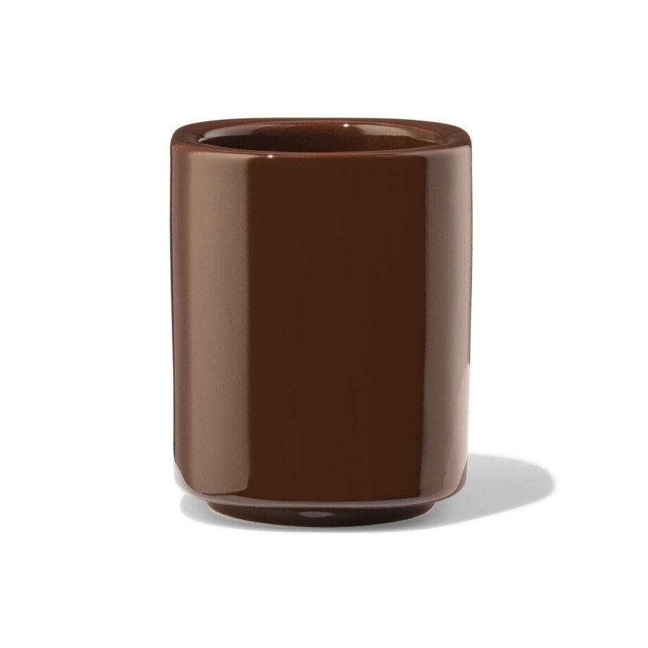 HEMA HEMA Beker Tandenborstelhouder Keramiek Bruin (bruin) afbeelding 1