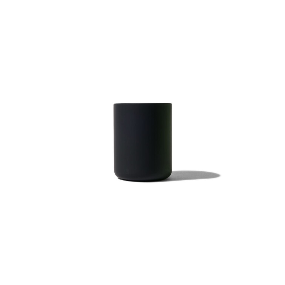 HEMA HEMA Tandenborstel Beker Ø8x10 Zwart (zwart) afbeelding 1