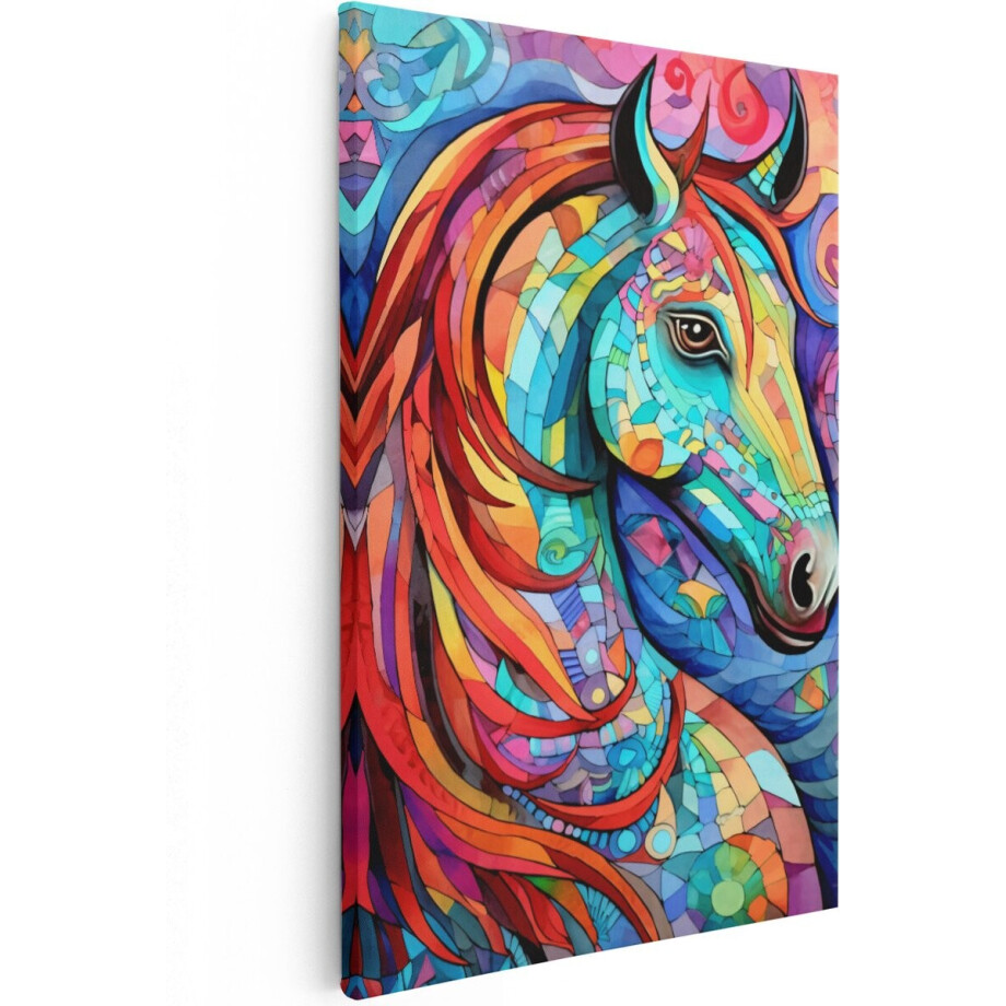 Artaza Canvas Schilderij Mozaïek Paard - 20x30 - Klein - Foto Op Canvas - Canvas Print Artaza Canvas Schilderij Mozaïek Paard - 20x30 - Klein - Foto Op Canvas - Canvas Print afbeelding 1