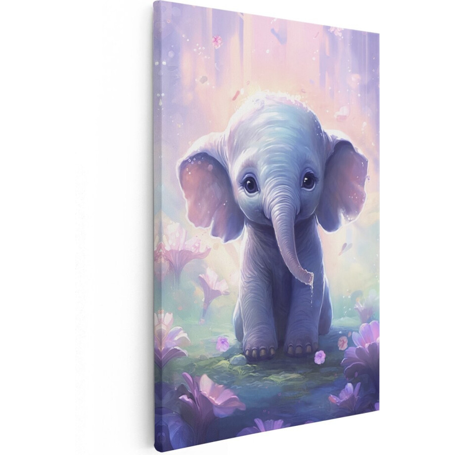 Artaza Canvas Schilderij Baby Olifant in Magie - 80x120 - Groot - Foto Op Canvas - Wanddecoratie Woonkamer Artaza Canvas Schilderij Baby Olifant in Magie - 80x120 - Groot - Foto Op Canvas - Wanddecoratie Woonkamer afbeelding 1