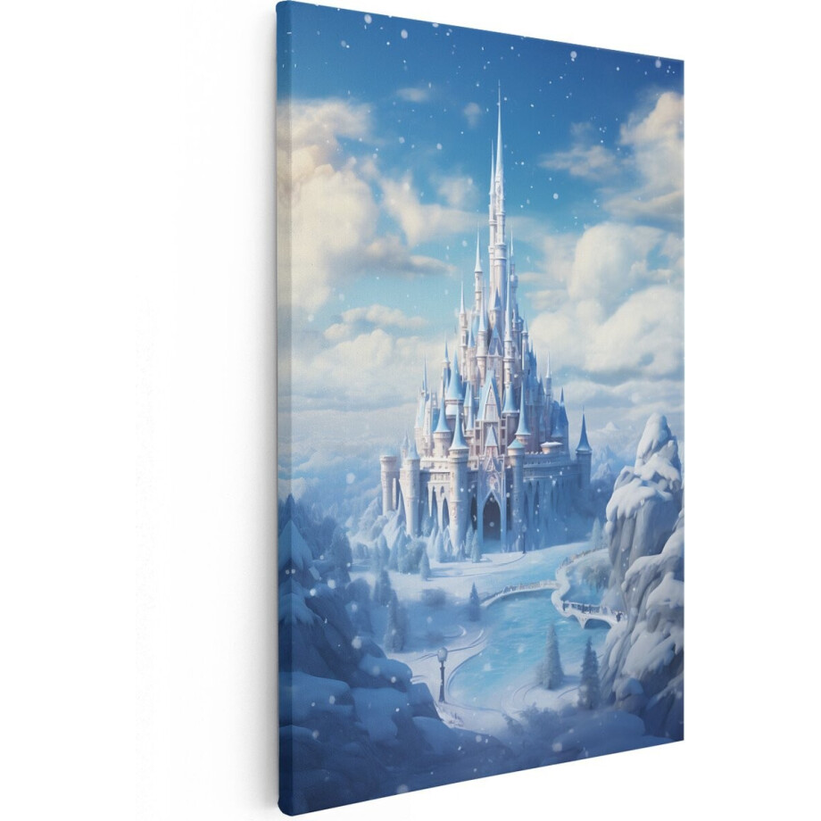 Artaza Canvas Schilderij IJskasteel in de Winter - 40x60 - Foto Op Canvas - Canvas Print Artaza Canvas Schilderij IJskasteel in de Winter - 40x60 - Foto Op Canvas - Canvas Print afbeelding 1