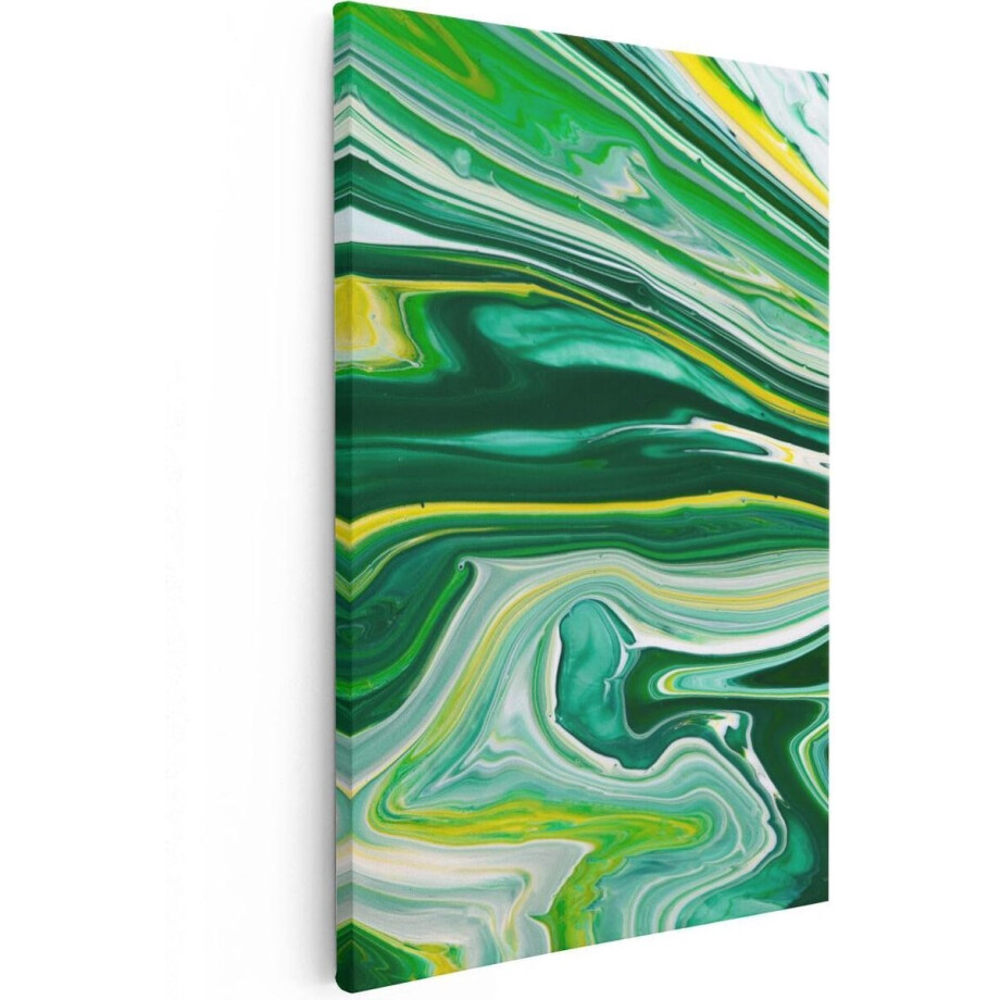 Artaza Canvas Schilderij Abstract - 40x60 cm - Wanddecoratie Groen - Muurdecoratie Woonkamer - Schilderijen Op Canvas Artaza Canvas Schilderij Abstract - 40x60 cm - Wanddecoratie Groen - Muurdecoratie Woonkamer - Schilderijen Op Canvas afbeelding 1