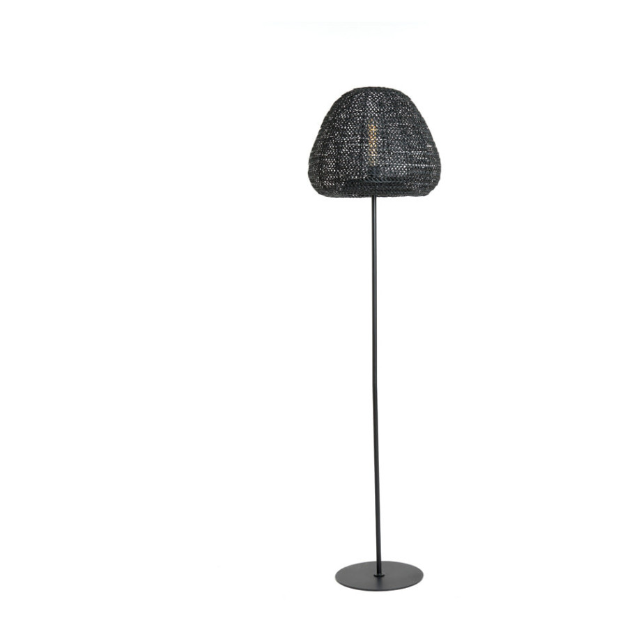 Light & Living Vloerlamp 'Finou' 162cm hoog, kleur Mat Zwart afbeelding 1