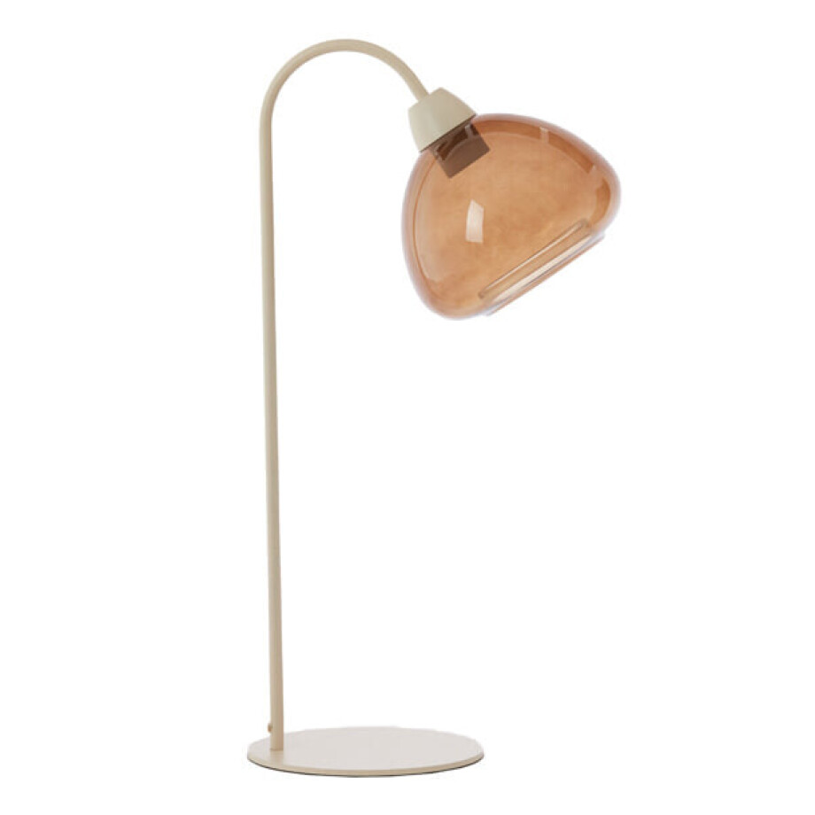 Light & Living Tafellamp 'Bisho' Glas, kleur Bruin afbeelding 1
