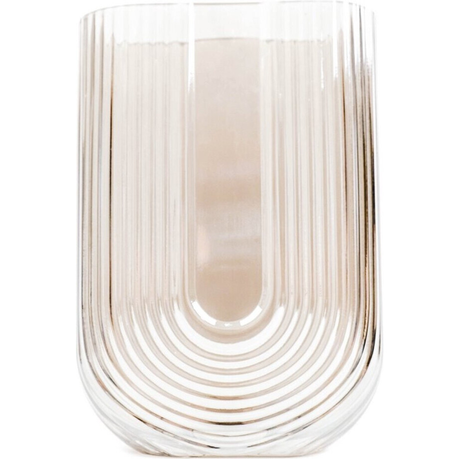 HV Ribbled U-vormige Vaas-Zwart-13x6.5x18cm HV Ribbled U-vormige Vaas-Zwart-13x6.5x18cm afbeelding 1