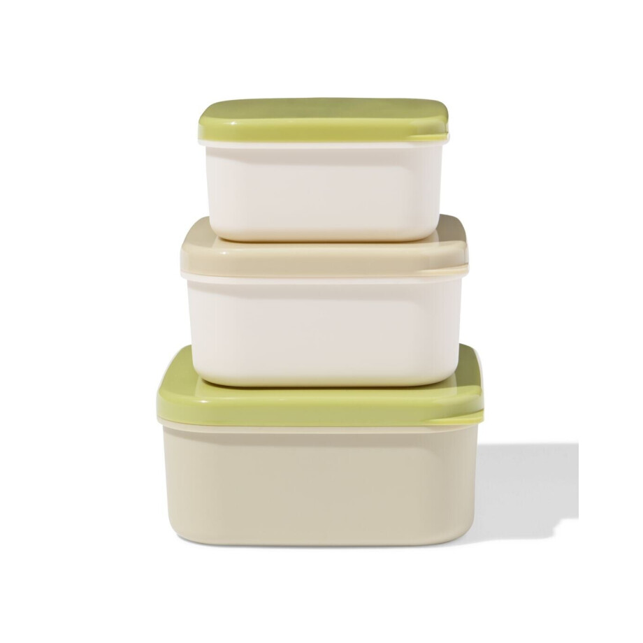 HEMA HEMA Snackboxen Groen - 3 Stuks (groen) afbeelding 1