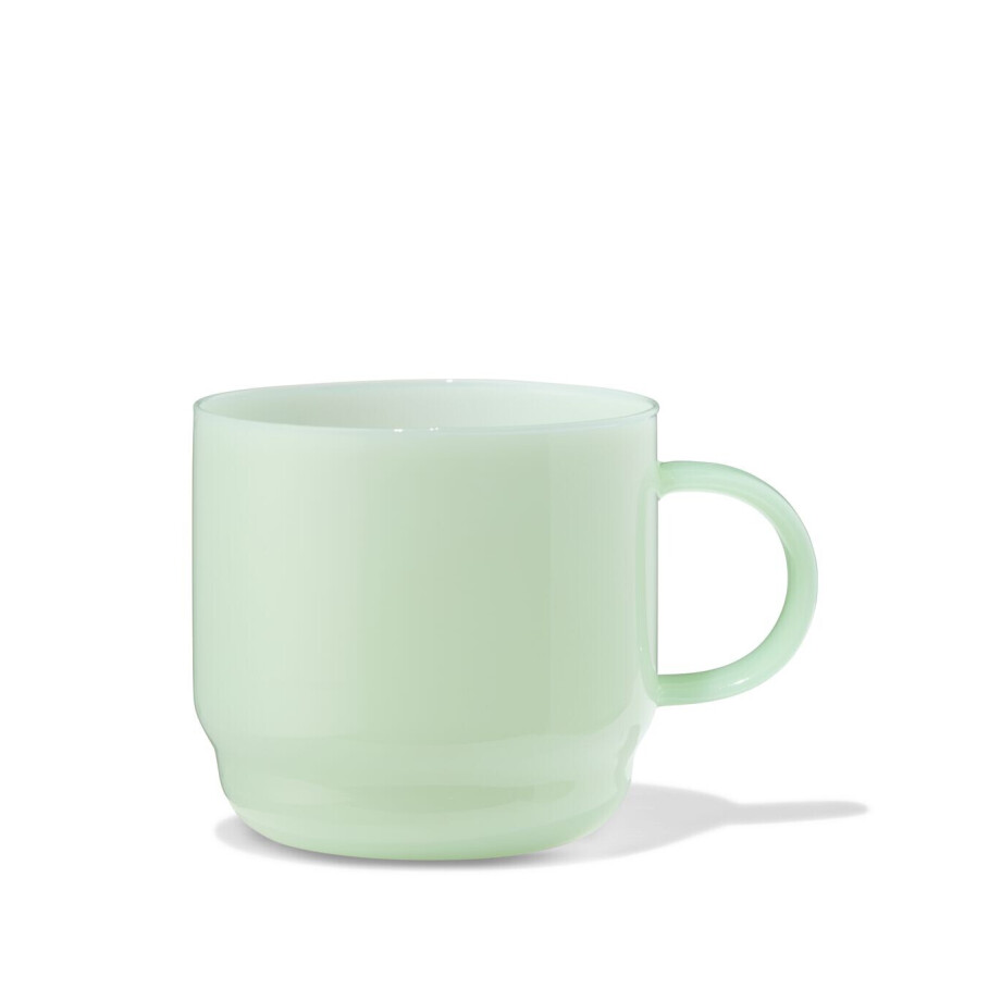 HEMA HEMA Mok 260ml Borosilicaatglas Stapelbaar (groen) afbeelding 1