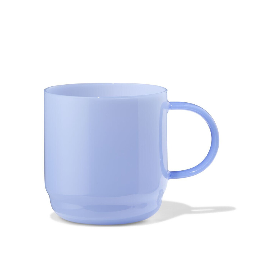HEMA HEMA Mok 400ml Borosilicaatglas Ondoorzichtig Stapelbaar (blauw) afbeelding 1
