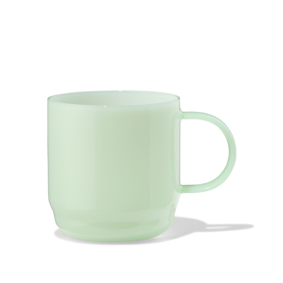 HEMA HEMA Mok 400ml Opaque Borosilicaatglas Stapelbaar Oor (groen) afbeelding 1