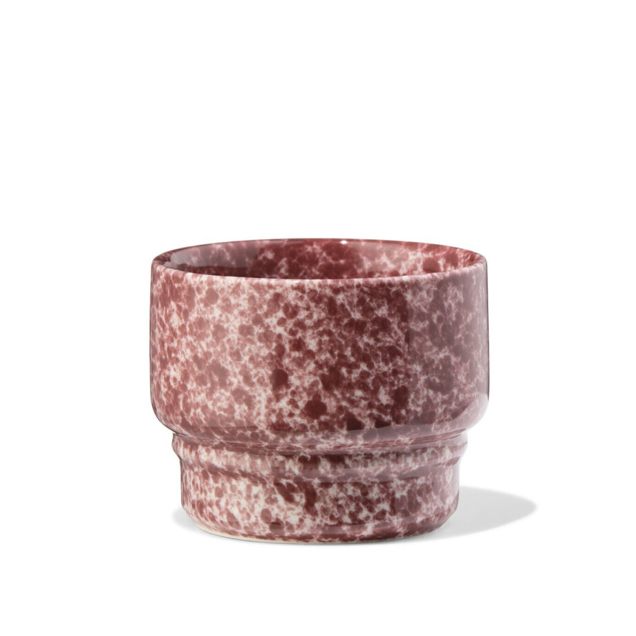 HEMA HEMA Koffiekopje 220ml Trend Aardewerk Bordeauxrood Spikkels (bordeauxrood) HEMA HEMA Koffiekopje 220ml Trend Aardewerk Bordeauxrood Spikkels (bordeauxrood) afbeelding 1