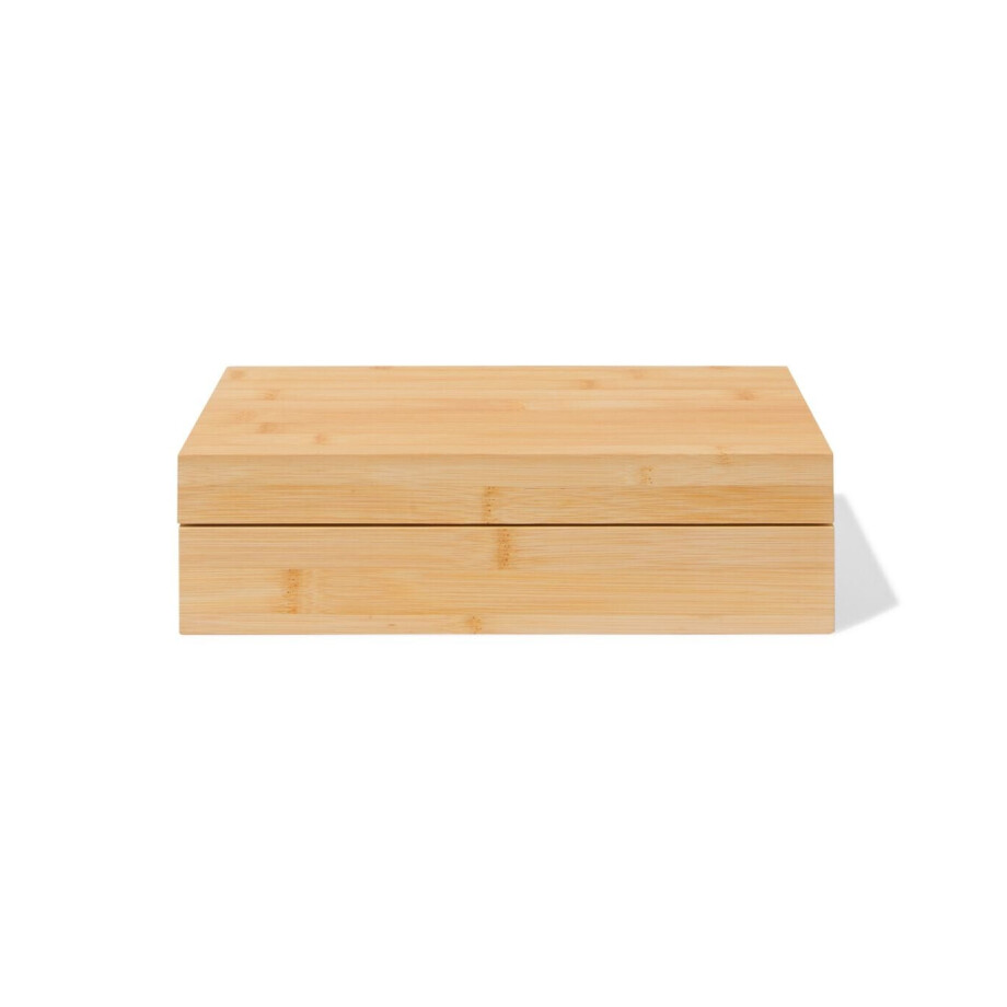 HEMA HEMA Theedoos 31.5x18.5x9cm Bamboe 8 Vakken Bruin (hout) afbeelding 1